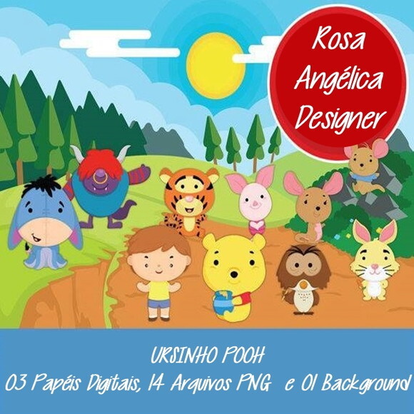 Kit Digital Ursinho Pooh