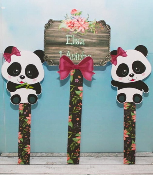 Kit Festa Pronta Urso Panda - Arquivo Digital