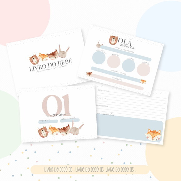 Kit Maternidade Completo Personalizado - Animais Cute