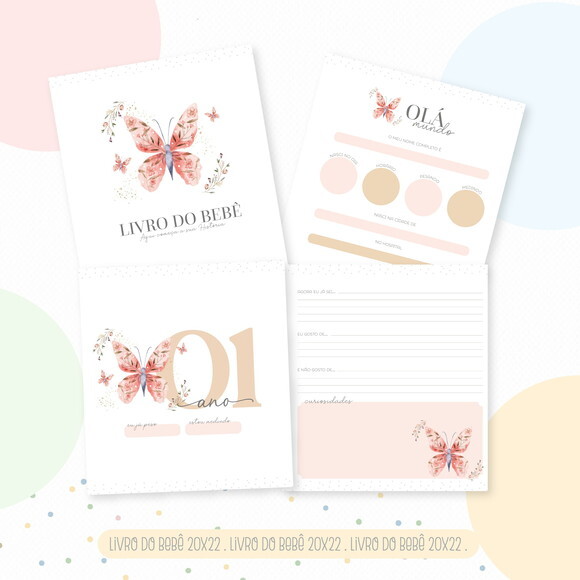 Kit Maternidade Completo Personalizado - Borboleta