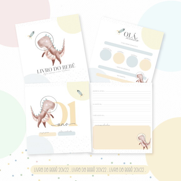 Kit Maternidade Completo Personalizado - Dino Espaço