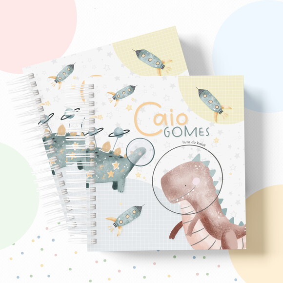 Kit Maternidade Completo Personalizado - Dino Espaço