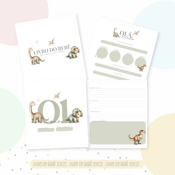 Kit Maternidade Completo Personalizado - Dino Menino