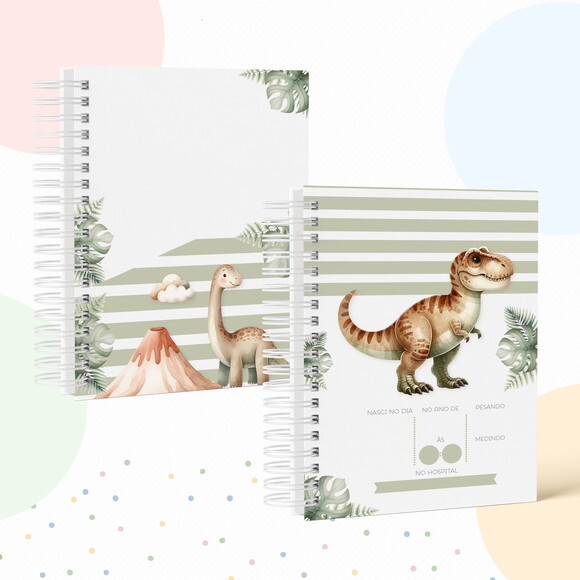 Kit Maternidade Completo Personalizado - Dino Menino