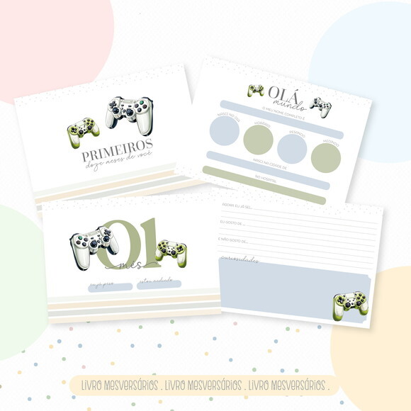 Kit Maternidade Completo Personalizado - Game Menino