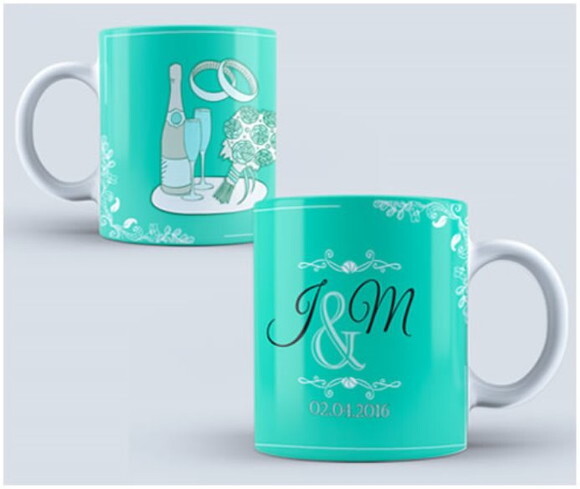 Kit para Sublimação de Canecas - Casamento e Noivado
