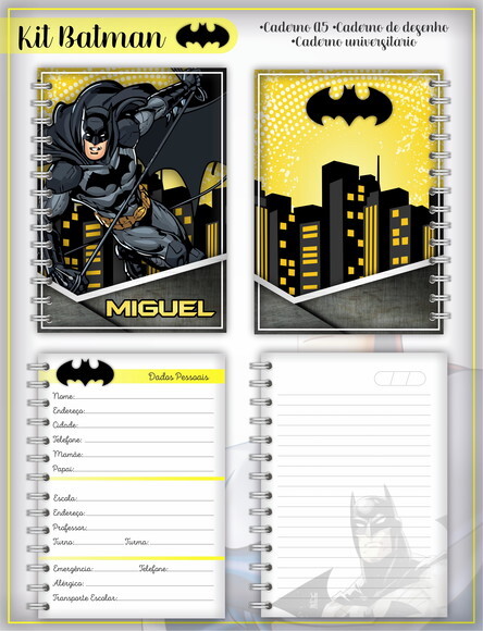 Kit Volta às Aulas Completo - Batman