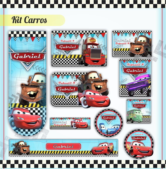 Kit Volta às Aulas Completo - Carros