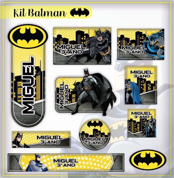 Kit Volta às Aulas Completo - Batman