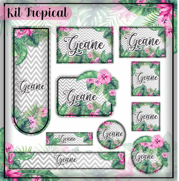 Kit Volta às Aulas Completo - Floral Tropical