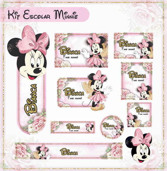Kit Volta às Aulas Completo - Minnie Rosa
