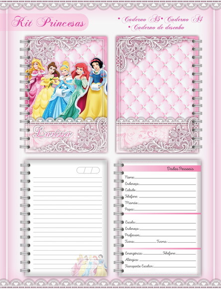 Kit Volta às Aulas Completo - Princesas Disney