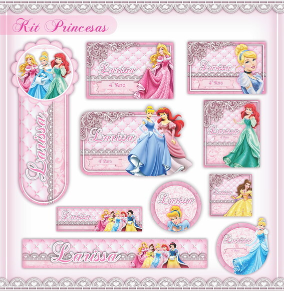 Kit Volta às Aulas Completo - Princesas Disney