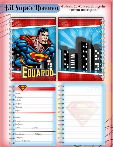 Kit Volta às Aulas Completo - Super Homem