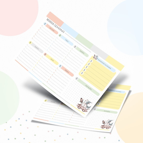 Kit Volta às Aulas Completo com Etiquetas - Carrinho