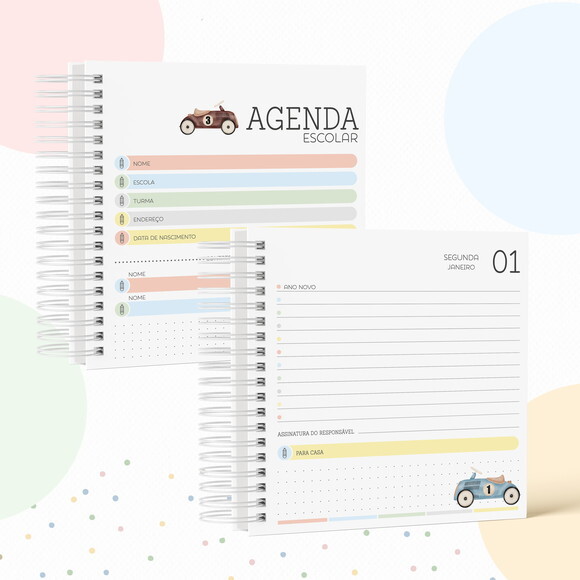Kit Volta às Aulas Completo com Etiquetas - Carro