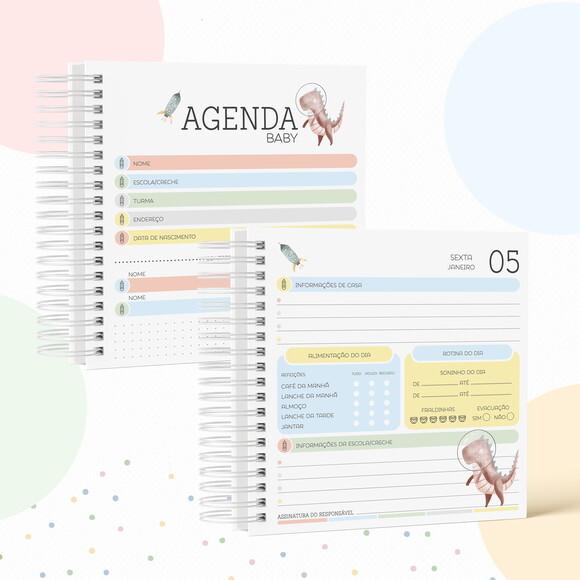 Kit Volta às Aulas Completo com Etiquetas - Dino Espaço