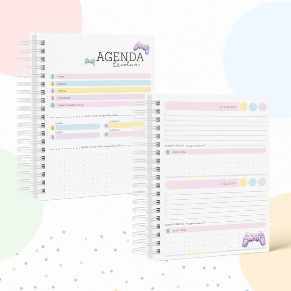 Kit Volta às Aulas Completo com Etiquetas - Game Menina