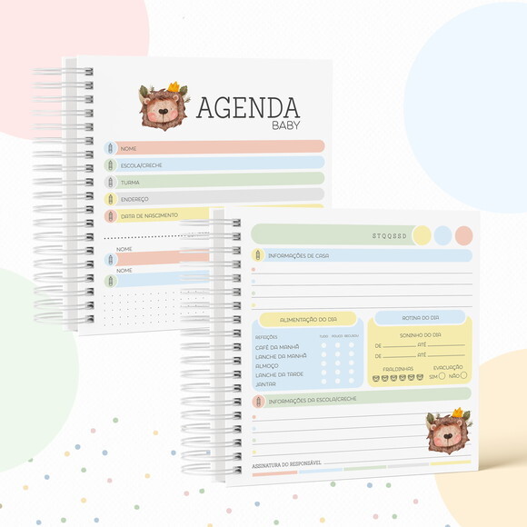 Kit Volta às Aulas Completo com Etiquetas - Leãozinho
