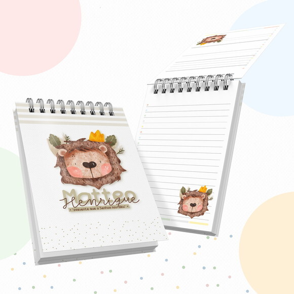 Kit Volta às Aulas Completo com Etiquetas - Leãozinho