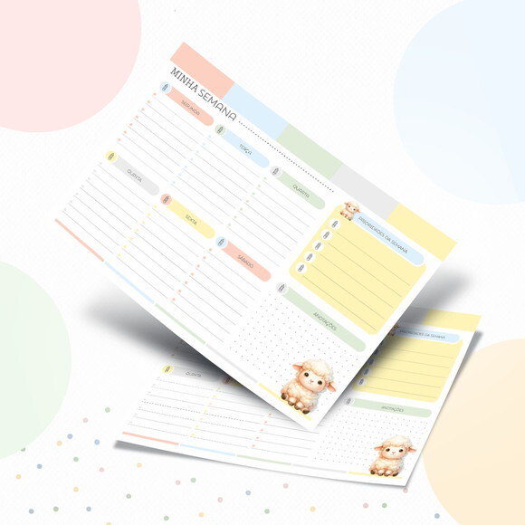Kit Volta às Aulas Completo com Etiquetas - Ovelhinha