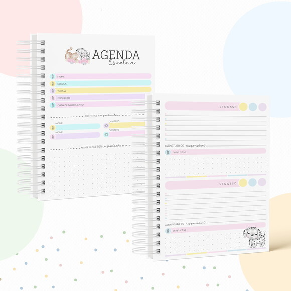 Kit Volta às Aulas Completo com Etiquetas - Pet Menina