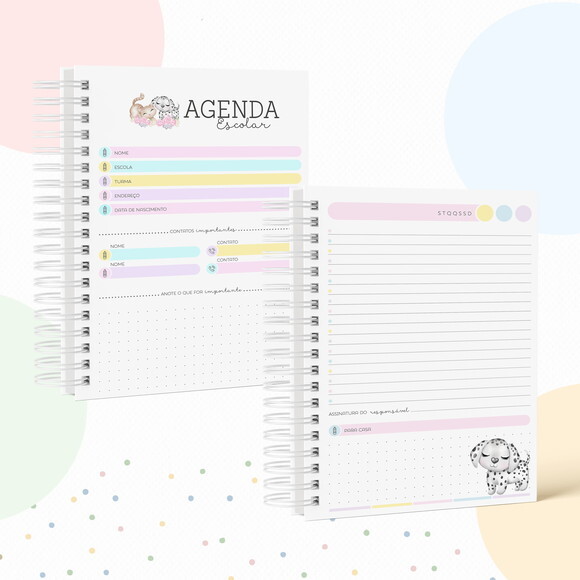 Kit Volta às Aulas Completo com Etiquetas - Pet Menina