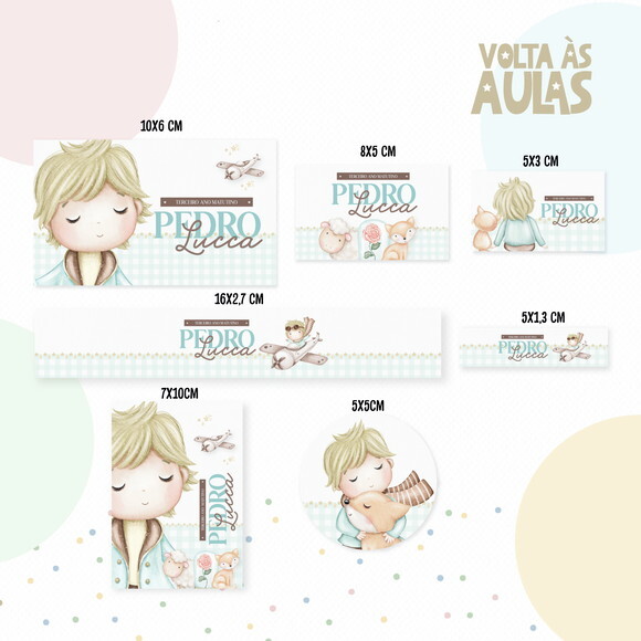 Kit Volta às Aulas Completo com Etiquetas -pequeno Príncipe