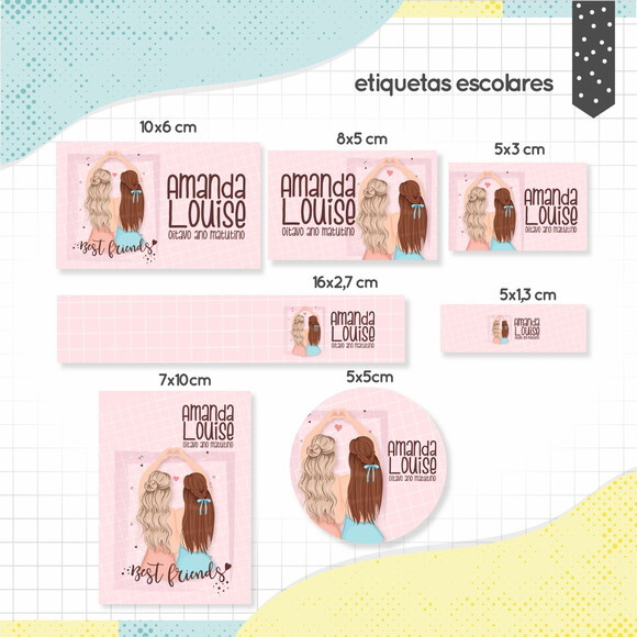 Kit Volta às Aulas Completo PERSONALIZADO - Amizade