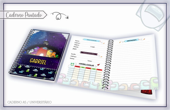 Kit Volta às Aulas Completo PERSONALIZADO - Among Us