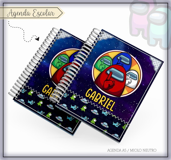 Kit Volta às Aulas Completo PERSONALIZADO - Among Us