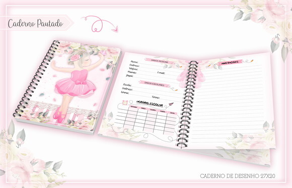 Kit Volta às Aulas Completo PERSONALIZADO - Bailarina