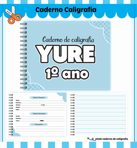 Kit Volta às Aulas Completo Personalizado - Azul