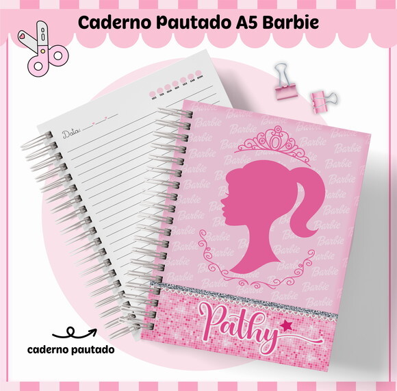 Kit Volta às Aulas Completo Personalizado - Barbie
