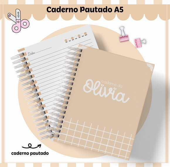 Kit Volta às Aulas Completo Personalizado - Bege