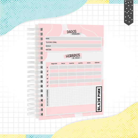 Kit Volta às Aulas Completo PERSONALIZADO - Black Pink