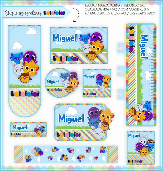 Kit Volta às Aulas Completo PERSONALIZADO - Bolofofos 01