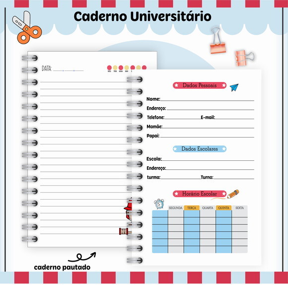 Kit Volta às Aulas Completo Personalizado - Bombeiro