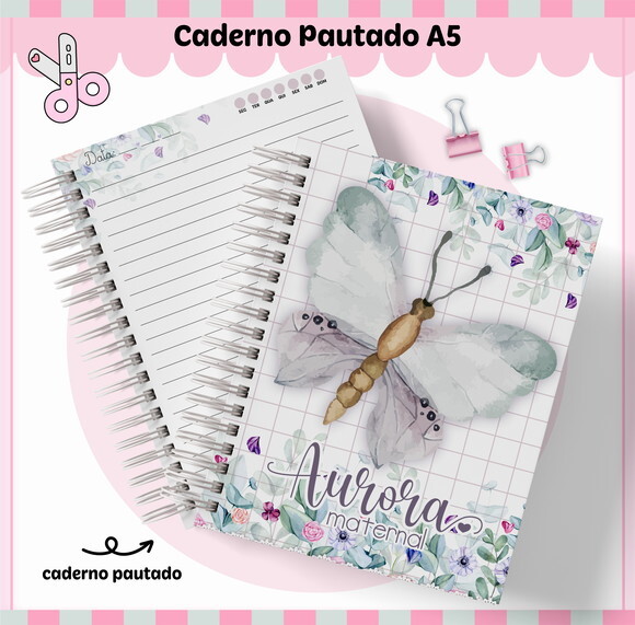 Kit Volta às Aulas Completo Personalizado - Borboleta