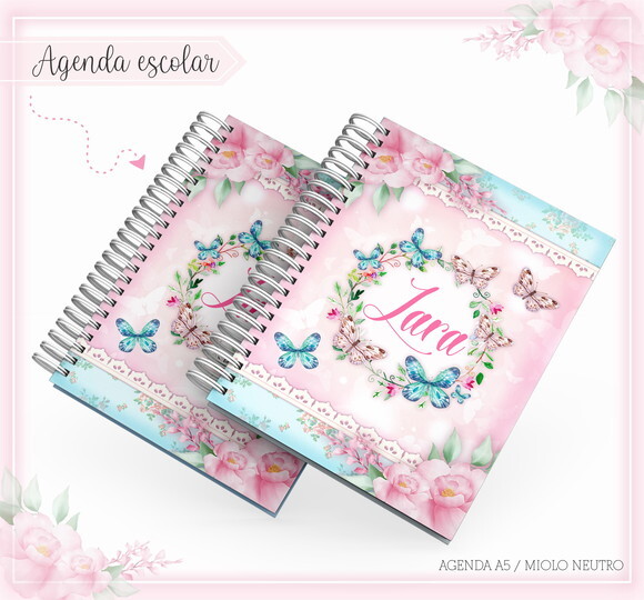 Kit Volta às Aulas Completo PERSONALIZADO - Borboletas