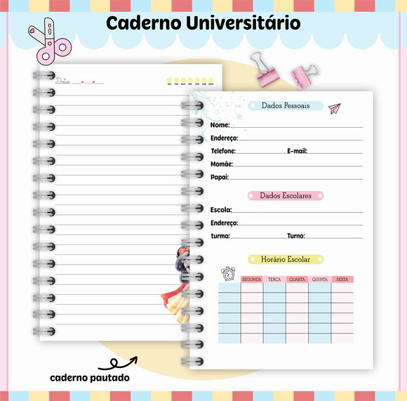 Kit Volta às Aulas Completo Personalizado - Branca de Neve