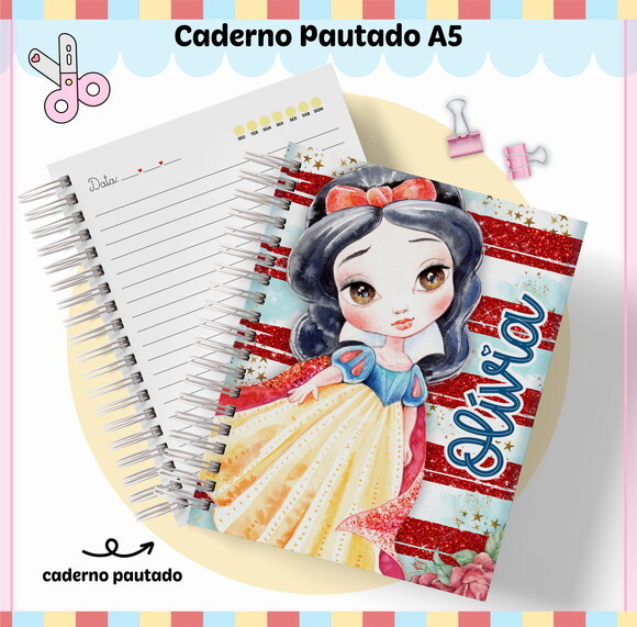 Kit Volta às Aulas Completo Personalizado - Branca de Neve
