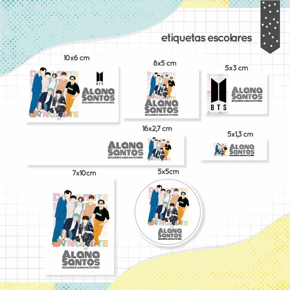Kit Volta às Aulas Completo PERSONALIZADO - BTS 01