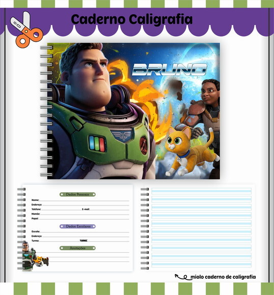 Kit Volta às Aulas Completo Personalizado - Buzz Ligth Year