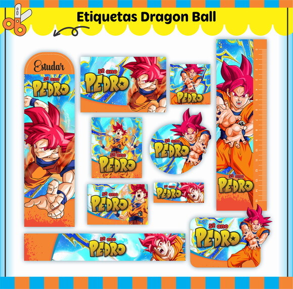 Kit Volta às Aulas Completo Personalizado - Dragon Ball