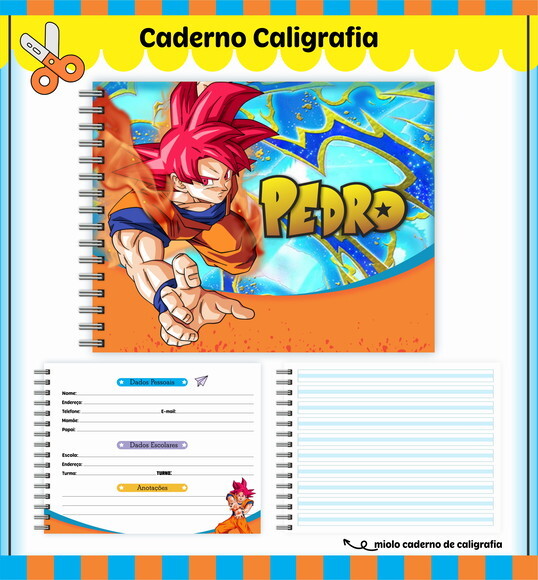 Kit Volta às Aulas Completo Personalizado - Dragon Ball