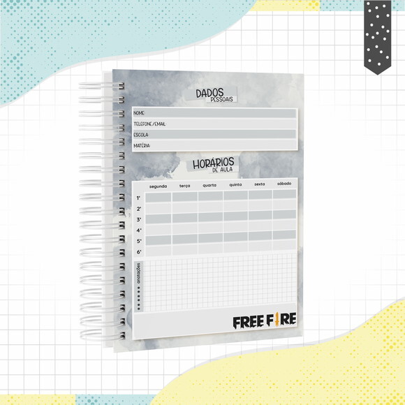 Kit Volta às Aulas Completo PERSONALIZADO - Free Fire