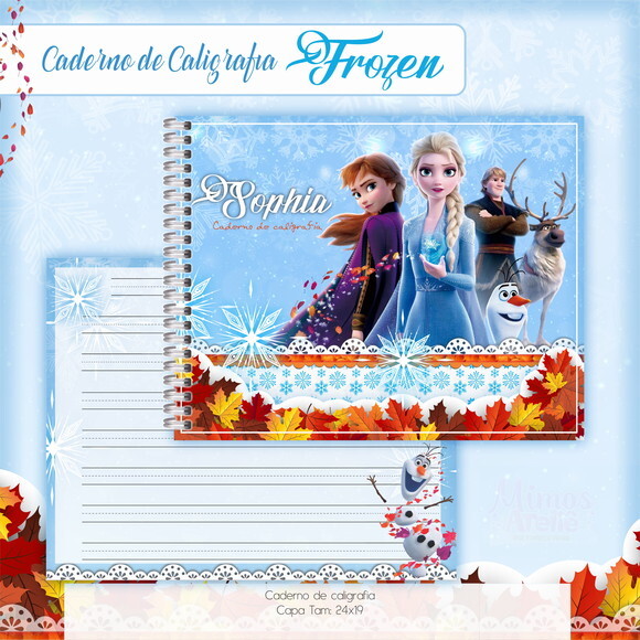 Kit Volta às Aulas Completo PERSONALIZADO - Frozen 2