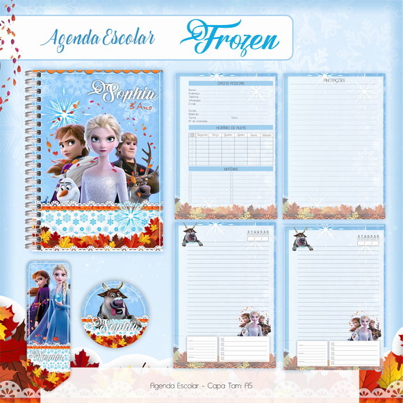 Kit Volta às Aulas Completo PERSONALIZADO - Frozen 2