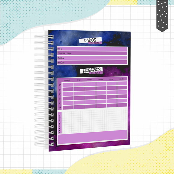 Kit Volta às Aulas Completo PERSONALIZADO - Galaxia